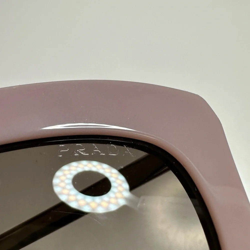 Prada Cinema Iconic Cat Eye Sunglasses 09Q Opal Pink Gold Aviator Gradient - Picture 13 of 14